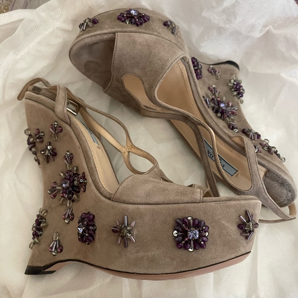 PRADA Wedges 🤎🪻 - Picture 2 of 15